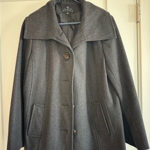 Collection B Women's Charcoal Pea Coat